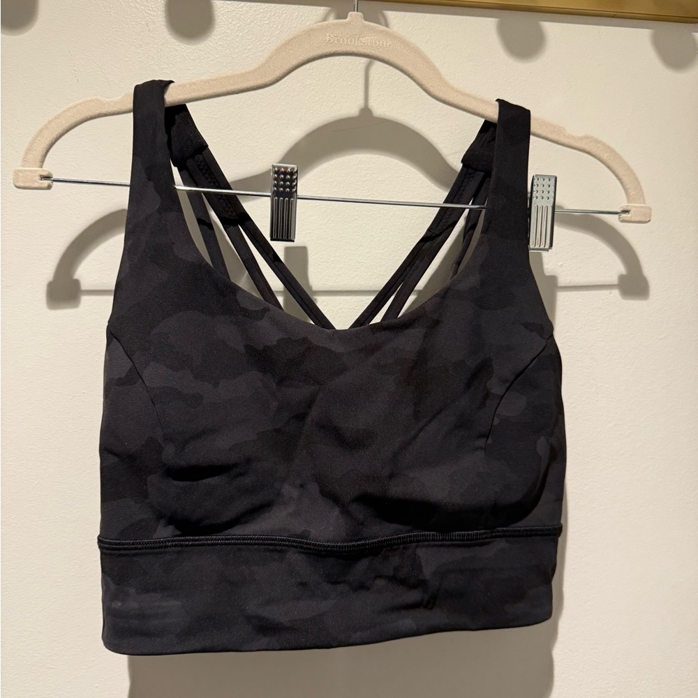 Lululemon Athletica Black Camo Sports Bra